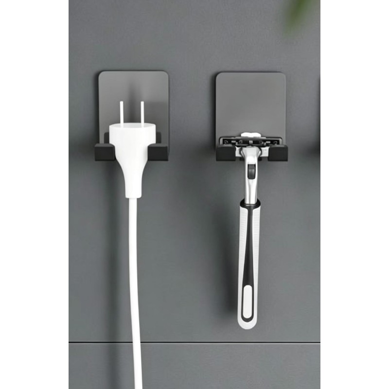 4 Pcs Razor Holder for Shower Bathroom Adhesive Hooks,Self Adhesive