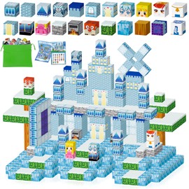 Pack of 116 Magnetic Building Blocks, 2.5 cm Magnetic Building Blocks, DIY Magnetic Toy for Children, Building Magnetic Building Blocks, Ice World Castle Set, Magnetic Building Blocks, Magnetic Toy,