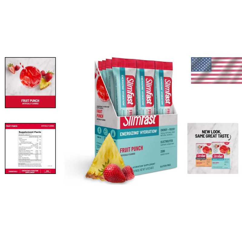 Electrolyte Hydration Packets for Intermittent Fasting - Fruit Punch 12