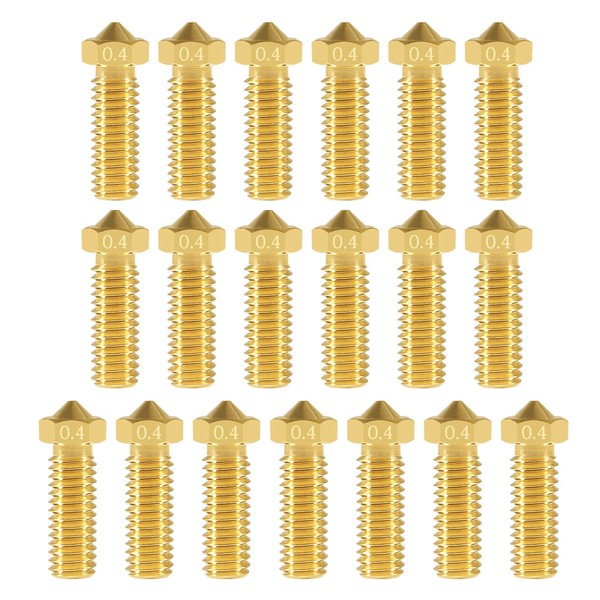 20Pcs Nozzles 0.4mm Brass Extruder Print Head M6 Lengthen Extruder