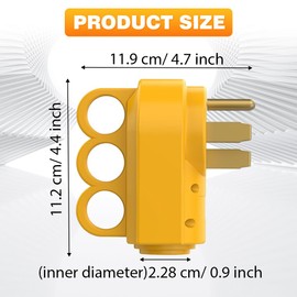 Riloer 50 Amp Male Replacement Plug with Handle, RV Electrical Connector, Compatible with NEMA 14-50P on RVs, Campers, Motorhomes, Trailers, and Power Cords requiring 125/250 V Connectors, 1 pc