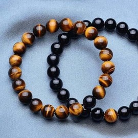 WP Obsidian Tiger's Eye Wealth Fortune Wish Good Luck Bracelet Fashion stone