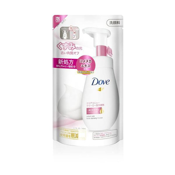 Dove Clear Renew Exfoliating Dullness, Tone Up, Creamy Foaming Face Wash, Refill, 4.9 fl oz (140 ml) (x 1)