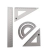 Accod Aluminum Alloy Ruler Set Stainless Steel Scale Ruler Math