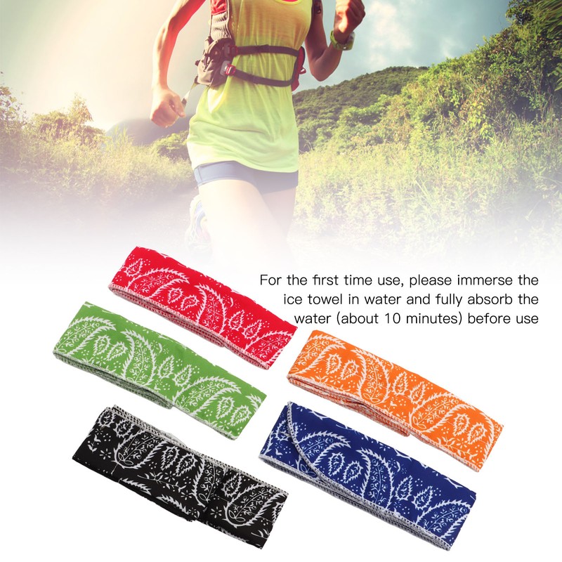 5Pcs Ice Cooling Scarf All Cotton Reusable Cooling Neck Scarf