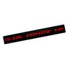 5.0L Coyote V8 RED on Black Highly Polished Real Aluminum