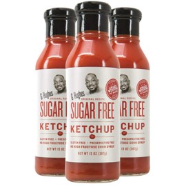G Hughes Sugar Free Ketchup - Gluten Free, Preservation Free, Low Carb Ketchup, No Sugar Added Condiments - 13 Oz (3-Pack)