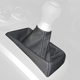 RedlineGoods Shift Boot Compatible with Scion xB 2008-15. Tailor Made - not Universal. Genuine top-Grade Italian Black Perforated Leather with Red Thread