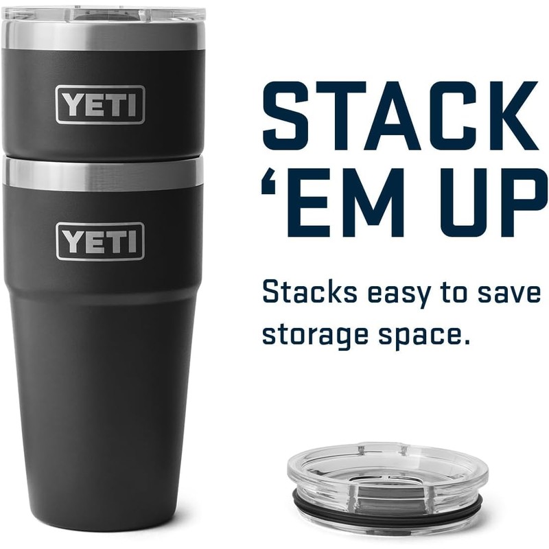 YETI Rambler Cup, Vacuum Insulated Stainless Steel Stackable Cup with