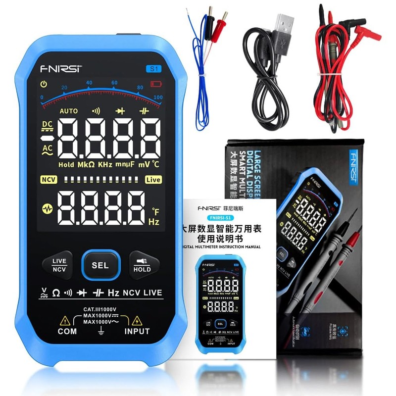 FNIRSI Phenils S1 Smart Digital Multimeter Large Screen Display Electrical