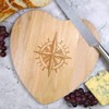 'Helm & Compass' Wooden Heart Shaped Chopping/Cutting Board (WB00078702)