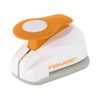 Fiskars Medium Lever Punch, Circle, Plastic, White/Orange