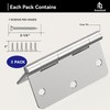 AmzGod Door Hinges Brushed Nickel - 3 Pack 3.5 Inch