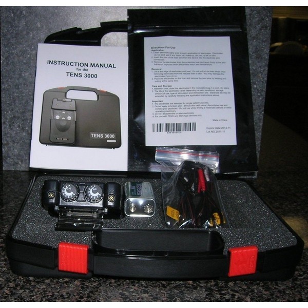 NEW! TENS 3000 UNIT. BATTERY, LEADWIRES,& ELECTRODES INCLUDED