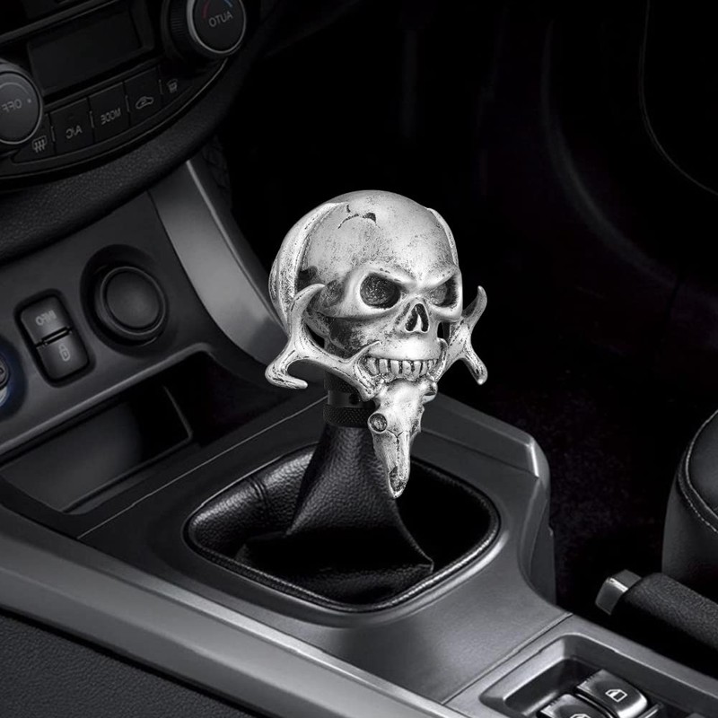 XIMINZ Shift Knob Automatic Skull Shape Universal Gear Knob Replacement