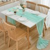 CHUQING Chiffon Table Runner 70 cm x 3 m Mint