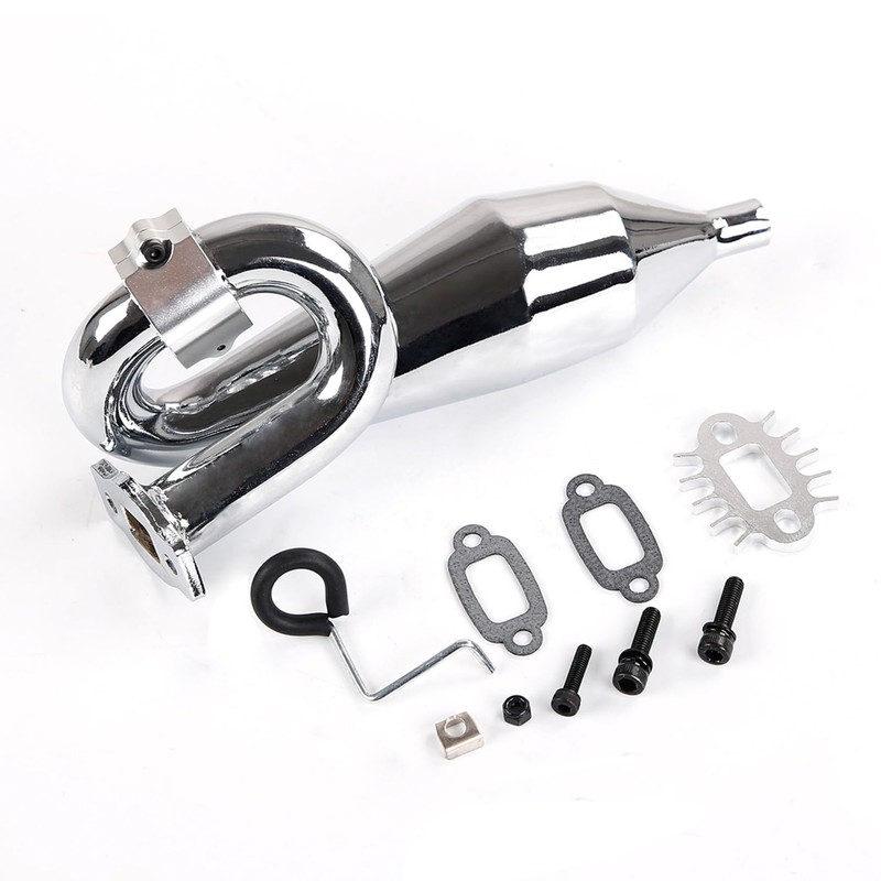 FLMLF CNC Metal Clamp Exhaust Tuned Pipe of 23CC-36CC Engine