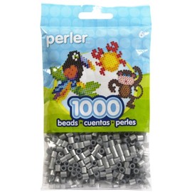 Perler Beads Fuse Beads for Crafts, 1000pcs, Metallic Silver