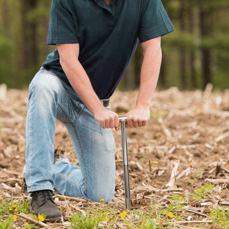 Soil Sampler Probe Stainless Steel Tubular T Style Handle Soil