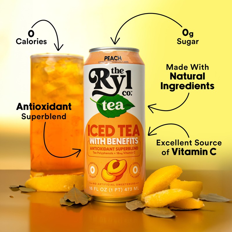 Ryl Iced Tea, Variety Pack, Antioxidant Superblend, No Artificial Ingredients,