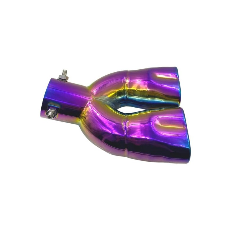 idain 2.5 inch Inlet Dual Exhaust Tips Muffler Tip,Chrome Heart-Shaped