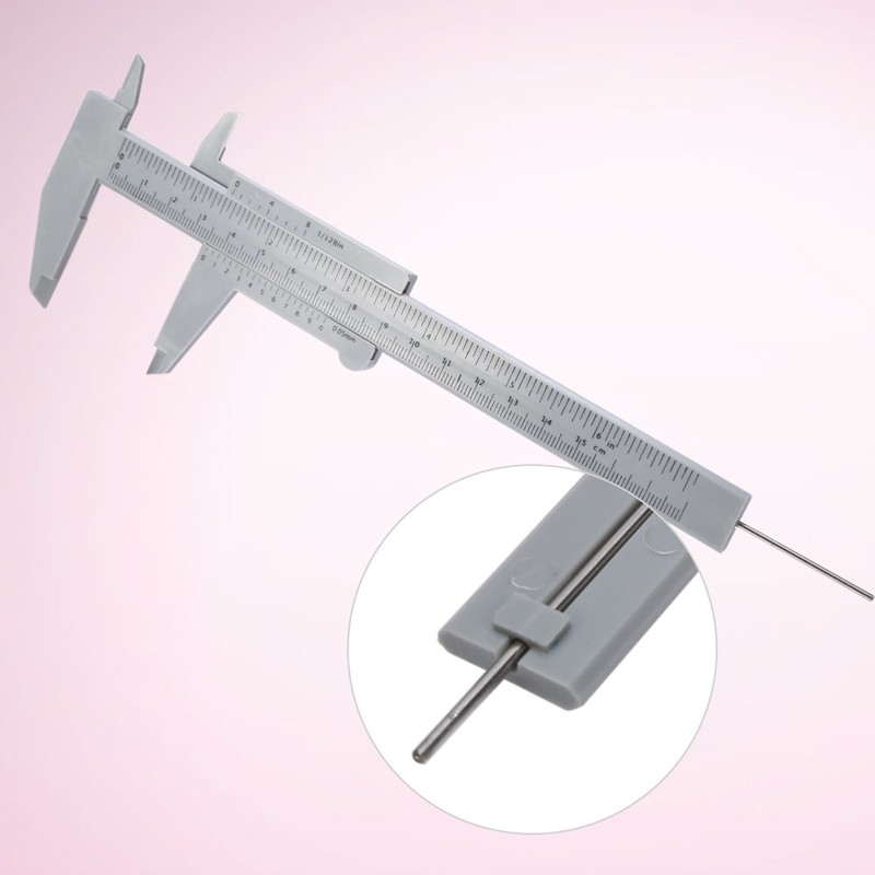 150MM Vernier Caliper, Plastic Sliding Measuring Device for Makeup Measure