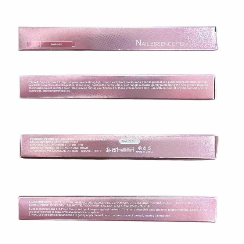 2 Pack 2-in-1 Ceramic Cuticle Oil Pusher Pen for Nail