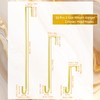 16 Pcs Over Door Hooks Wreath Hanger Metal Z,Champagne Gold