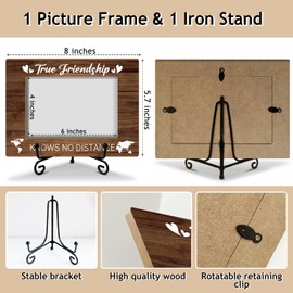 Zodvery Friendship Frame, Sisters Picture Frame - True Friendship Knows Photo Frame for Tabletop, Friendship Gifts, 4 x 6 Picture Frames With Stand, Gifts for Women BFF Friends - 05