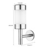 2Pcs Stainless Steel LED Solar Power Wall Mount Light Outdoor
