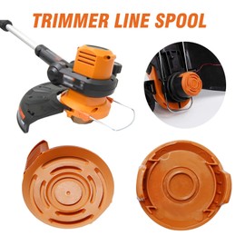 Saihisday 15PCS WA0010 Trimmer Line Spool, 120ft 0.065 inches, Replacement for Worx Weed Eater String Trimmers, 12 Line spools+3 Caps