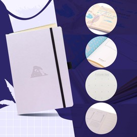 Dingbats - Earth Dotted Medium Notebook, Glicine Arctic, A5 - Hardcover - Cream 100gsm Ink-Proof Paper - Numbered Pages, Index & Key Pages