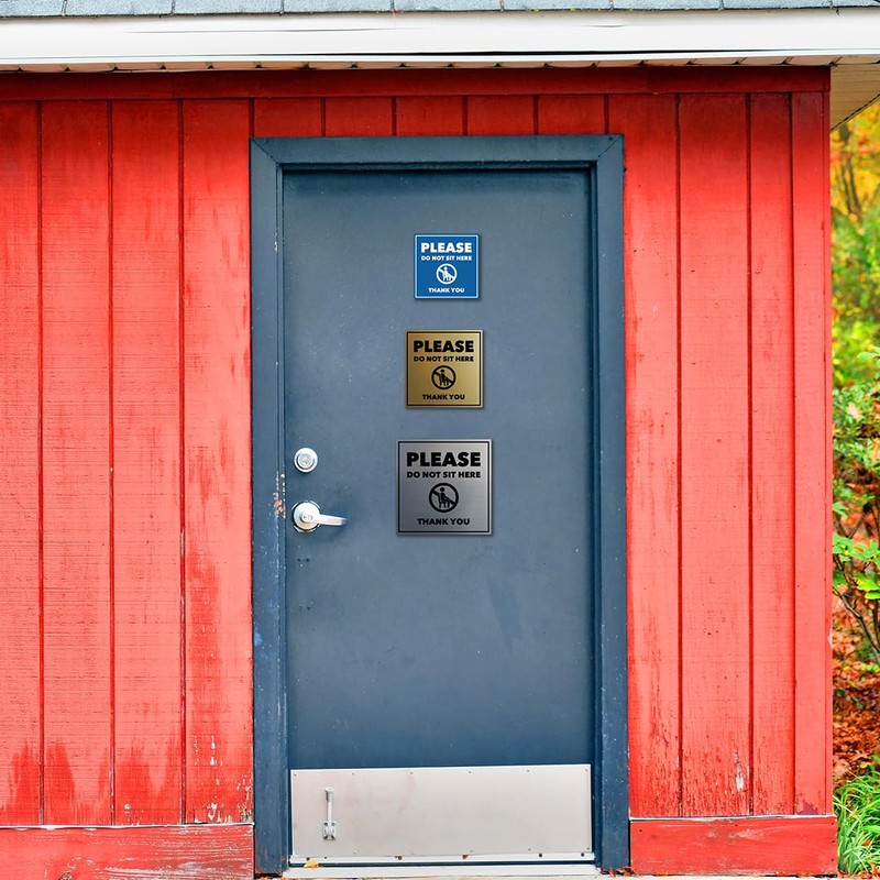 Square Please Do Not Sit Here Thank You Door or