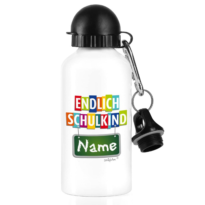 Striefchen® Drinking Bottle Finally School Child 500 ml BPA-Free Aluminium