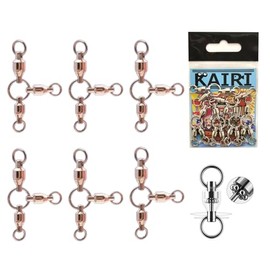 KAIRI 3-Way Salkan, 6 Pieces, Swimming, Large Parent-child Salkan, Bearings, Three Matted Sarkan, Parent-child Swivel, Cross, Super Rotation, KAIRI Fishing Tackle (6 x 5 x 5 (75 kg))