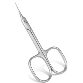 LIKENNY Cuticle Scissors Ultra Fine Curved Blade Small Cuticle Care Cuticle Scissors Stainless Steel Precision Tip Multifunction for Nail Care, Clippers, Eyebrows, Eyelash Trim