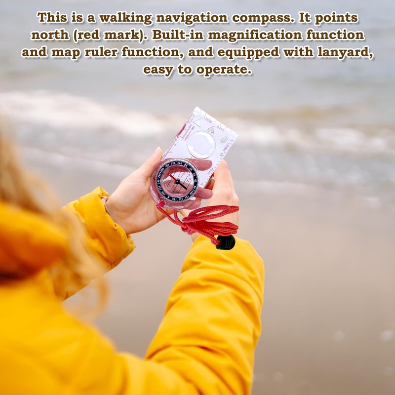 Compass Navigation Tool – Portable Hiking with Lanyard for Outdoor