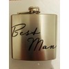 Amore Stainless Steel Silver 5oz Hip Flask - Best Man