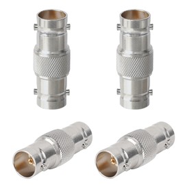 XRDS -RF SDI Connector 4PCS 75 Ohm BNC Adapter BNC Female to Female Barrel Connector for HD-SDI/3G-SDI/4K/8K SDI Video Camera Cable