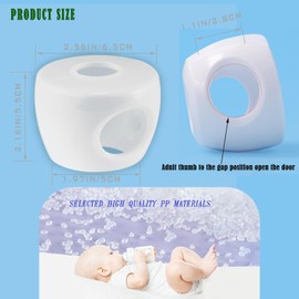NCGDPZY Child Proof Door Knob Safety Covers - 4 Pack, Easy Install Baby Door Knob Covers for Kids, Durable White PP Material, Fits Most Spherical Door Knobs, Child Safety Products