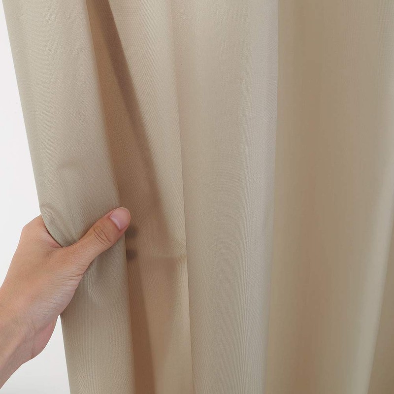 CAROMIO Hotel Quality 100% Waterproof Fabric Shower Curtain or Liner