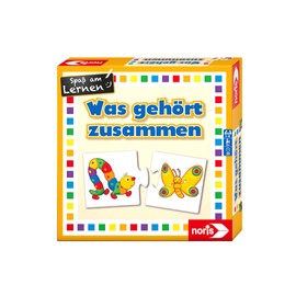Noris 608985662 - Was gehört zusammen, das beliebte Kinderspiel für Groß und Klein - Reise-und Mitbringspiel, ab 3 Jahren