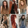 BRUNNACE 36 Inch Dreadlock Extensions Thin 0.6cm Synthetic Dreadlock Extensions