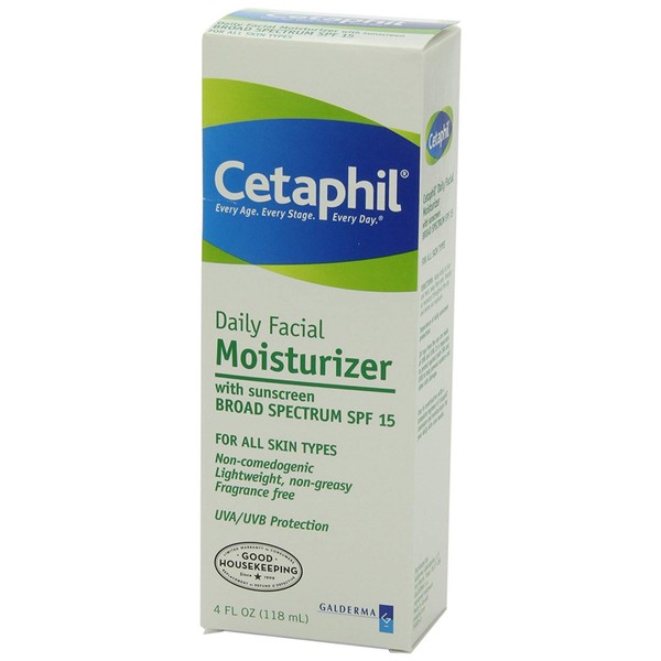 Cetaphil All Skin Types SPF 15 Daily Facial Moisturizer, 4.0 FL OZ ( Pack of 2 )