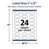 Avery Durable Waterproof Oval Labels with Sure Feed, 1" x
