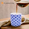 Flanacom Set of 4 Boho Coffee Cups, Large Oriental Design