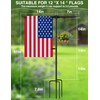 KBLOONG Garden Flag Holder Stand with Shepherds Hooks, 51 Inch