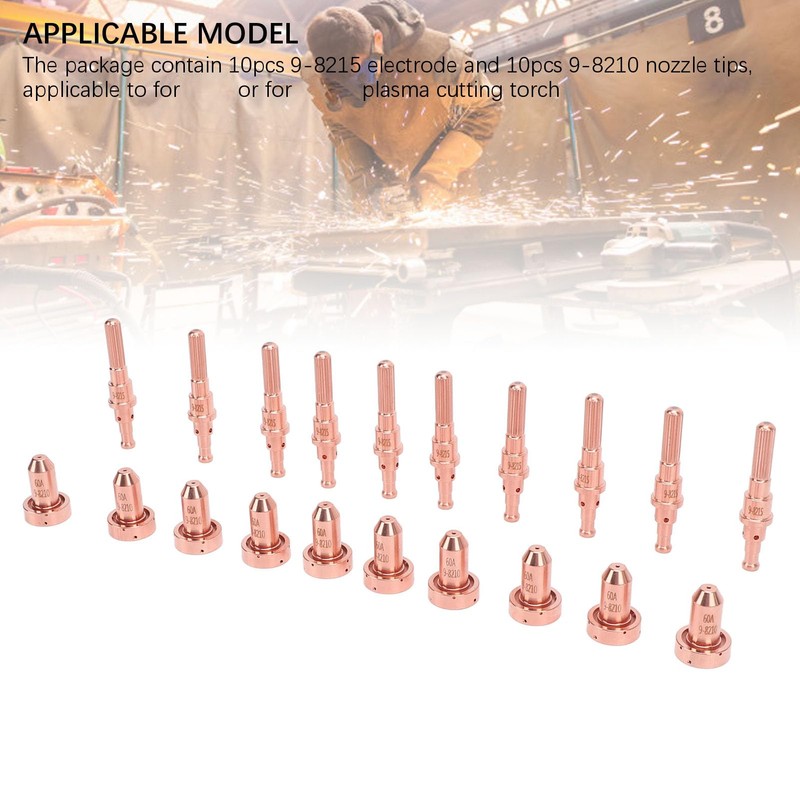 10 Pcs Plasma Cutting Electrode Nozzle Tip for SL60, SL100,
