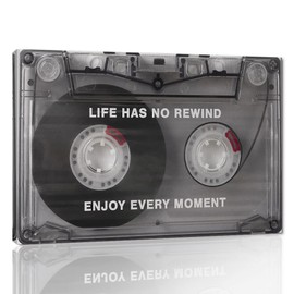 Life Has No Rewind Enjoy Every Moment-Inspirational Office Wall Decor Canvas Art Audio Cassette Framed Art Vintage Cassette Canvas Wall Art Motivational Gift Wooden Framed Ready to Hang-36x24 inches