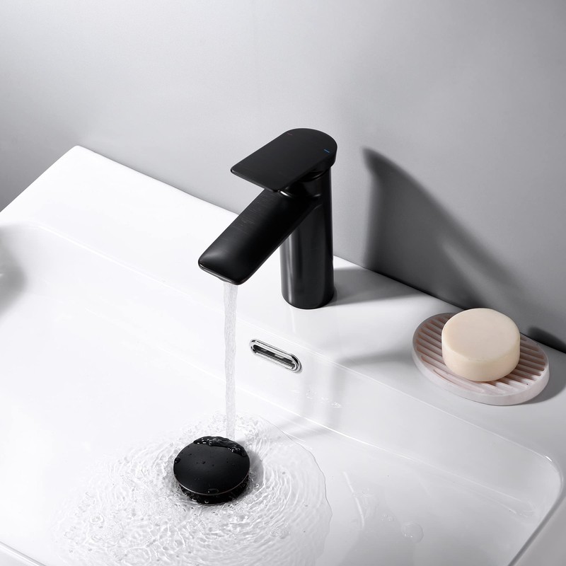 Luxier DS02-TO 1-5/8 in. Brass Bathroom and Vessel Sink Push